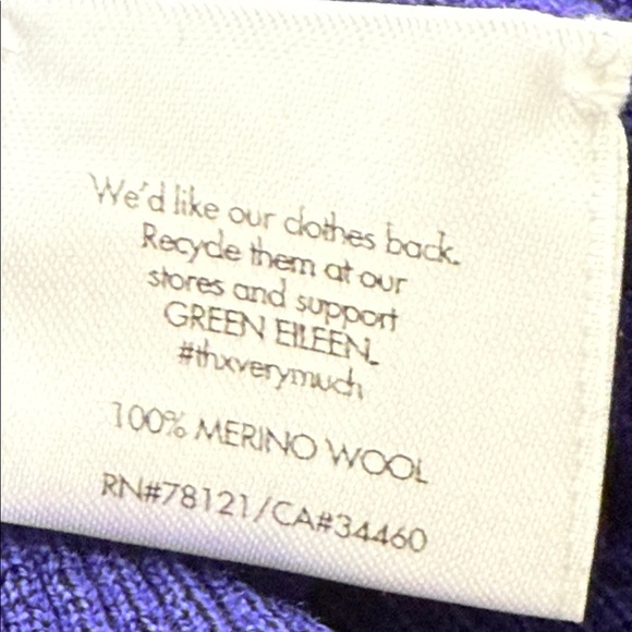 EILEEN FISHER Merino Wool Asymmetrical Sweater - Picture 7 of 7